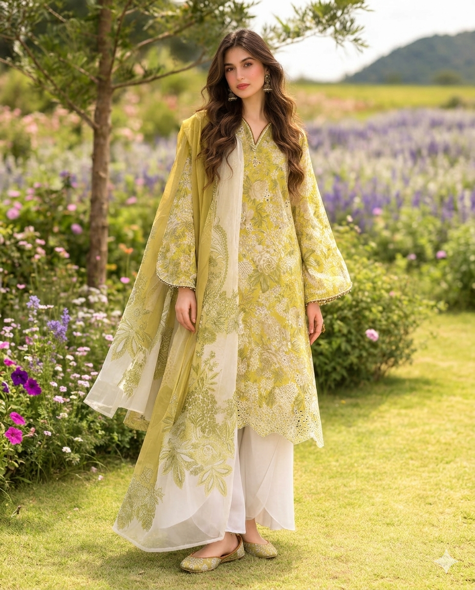 3pc Lawn Suit printed for women online