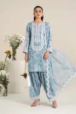 MariaB 3Piece Embroidered Winter Linen Collection 2026 MB-715