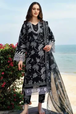 Farasha 3Piece Embroidered Winter Linen Collection 2025 FR-709
