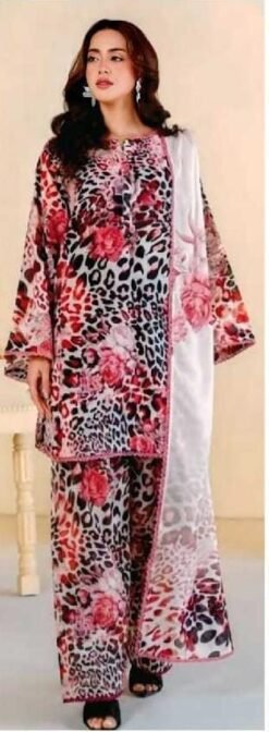 Grace Collection 15 4 SIDE LINEN DUPATTA LACE DIGITAL PRINT AIRJET LINEN AN-7280