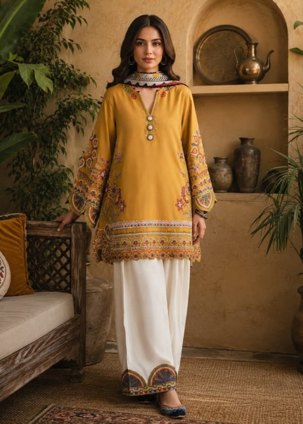 1 Premium Airjet Dhanak With Digital Wool Shawl ETHNIC 1335