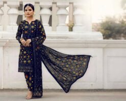 4 SIDE LINEN DUPATTA LACE DIGITAL PRINT AIRJET LINEN AN-7276
