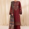 Premium Airjet Dhanak With Digital Wool Shawl Sapphire: 1225