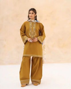 Premium Airjet Dhanak With Digital Wool Shawl Sapphire: 1218