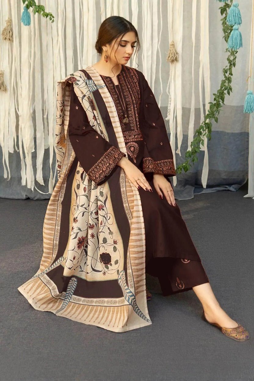 2 Premium Airjet Dhanak With Digital Wool Shawl AS-1379