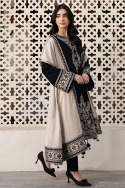 Premium Airjet Dhanak With Digital Wool Shawl Jazmin 1438