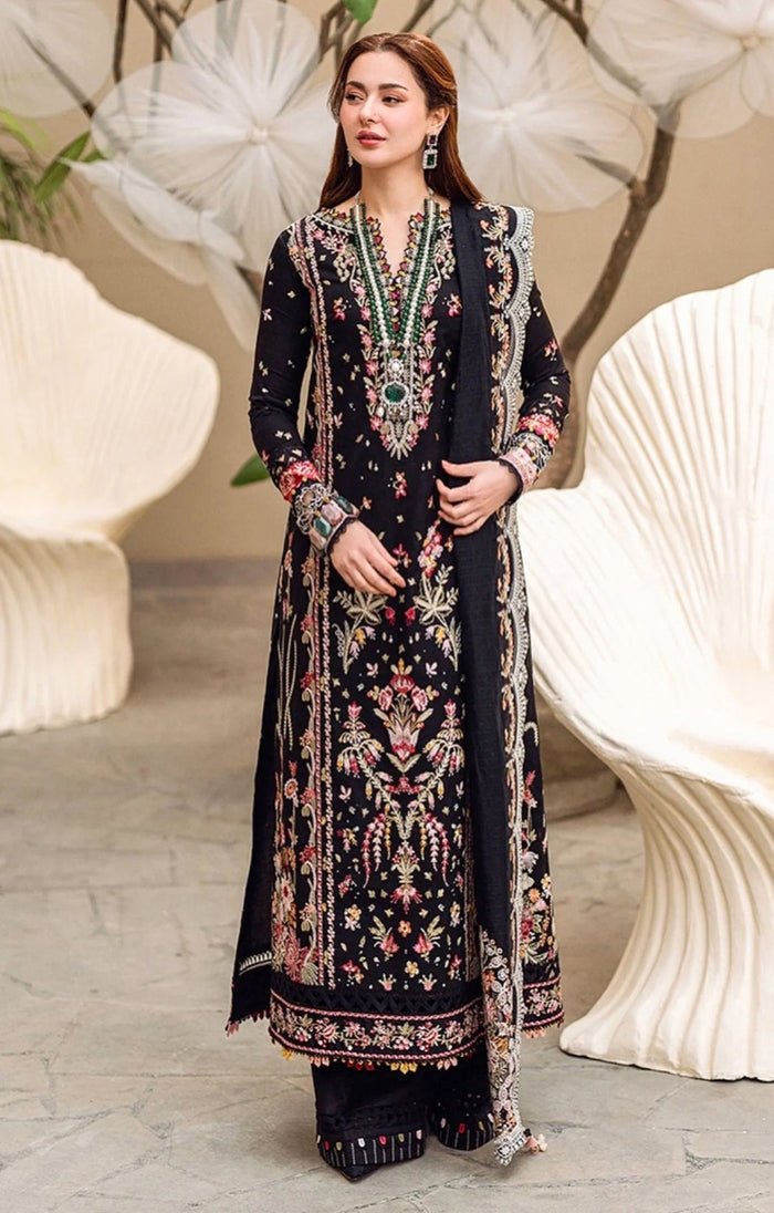 4 Premium Airjet Dhanak With EMBROIDERY Dhanak Shawl Qalamkar :1428