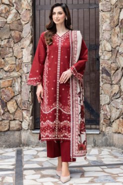 Premium Airjet Dhanak With Digital Wool Shawl FRASHA 1424