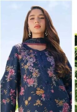 LINEN 4 SIDE LINEN DUPATTA LACE DIGITAL PRINT AL-7273 2 7 8