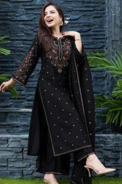 Premium Airjet Dhanak With EMBROIDERY Dhanak Shawl batik :1419
