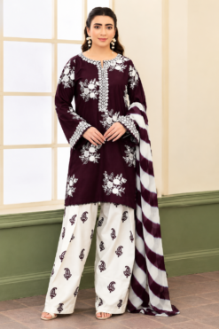 ZARA SHAJAHAN Premium Airjet Dhanak With Digital Wool Shawl