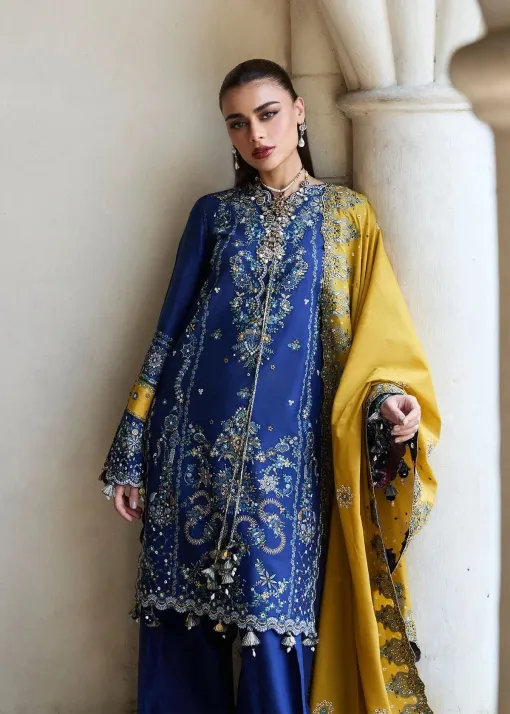 HRLawn2526679copy Hussain Rehar 3Pcs Embroidered Dhanak Collection 2026 HR-1394