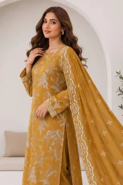 Bareeze 3Pcs Embroidered Winter Dhanak Collection 2026 BR-1298