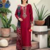 Premium Airjet Dhanak With Digital Wool Shawl IZ-1284