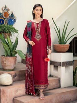 Premium Airjet Dhanak With Digital Wool Shawl IZ-1284