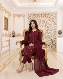 Premium Airjet Dhanak With EMBROIDERY Dhanak Shawl