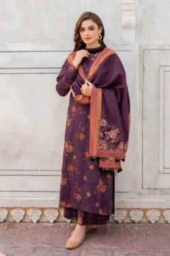 Baroque 3pcs Unstitched Digital Print Dhanak Suit