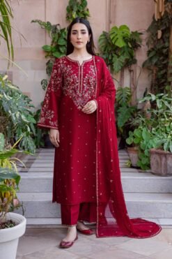 Premium Airjet Dhanak With EMBROIDERY Dhanak Shawl batik :1418