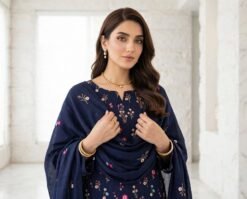 Aneela’s Premium Airjet Dhanak With EMBROIDERY Dhanak Shawl AN-2124 2 2 2