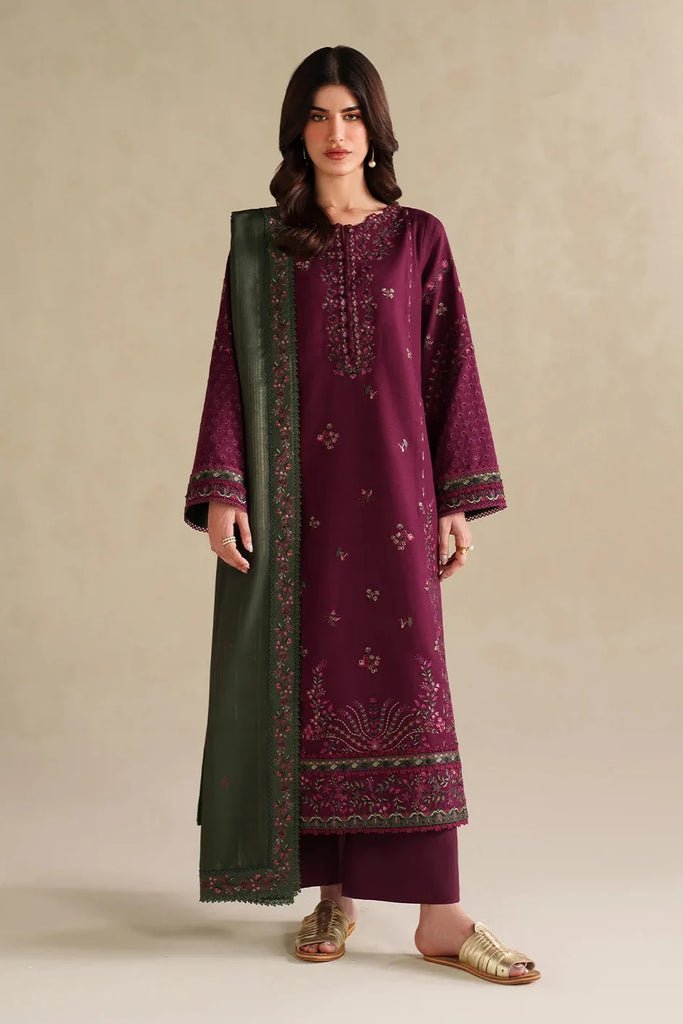3 Maria b Premium Airjet Dhanak With Dhanak Shawl MB-1452