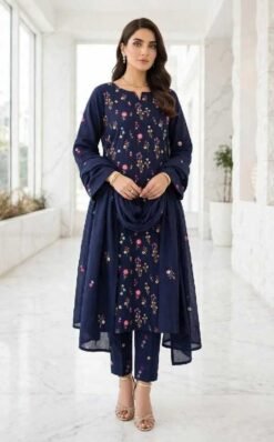 Aneela’s Premium Airjet Dhanak With EMBROIDERY Dhanak Shawl AN-2124