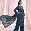 BAREEZE Premium Airjet Dhanak With EMBROIDERY 4 side Ready to Wear Dhanak Shawl BZ-1991