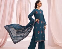 BAREEZE Premium Airjet Dhanak With EMBROIDERY 4 side Ready to Wear Dhanak Shawl BZ-1991