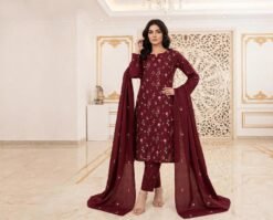 Aneela’s Premium Airjet Dhanak With EMBROIDERY Dhanak Shawl AN-2121
